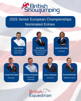 British Equestrian announces nominated entries for FEI Jumping European Championship 2025